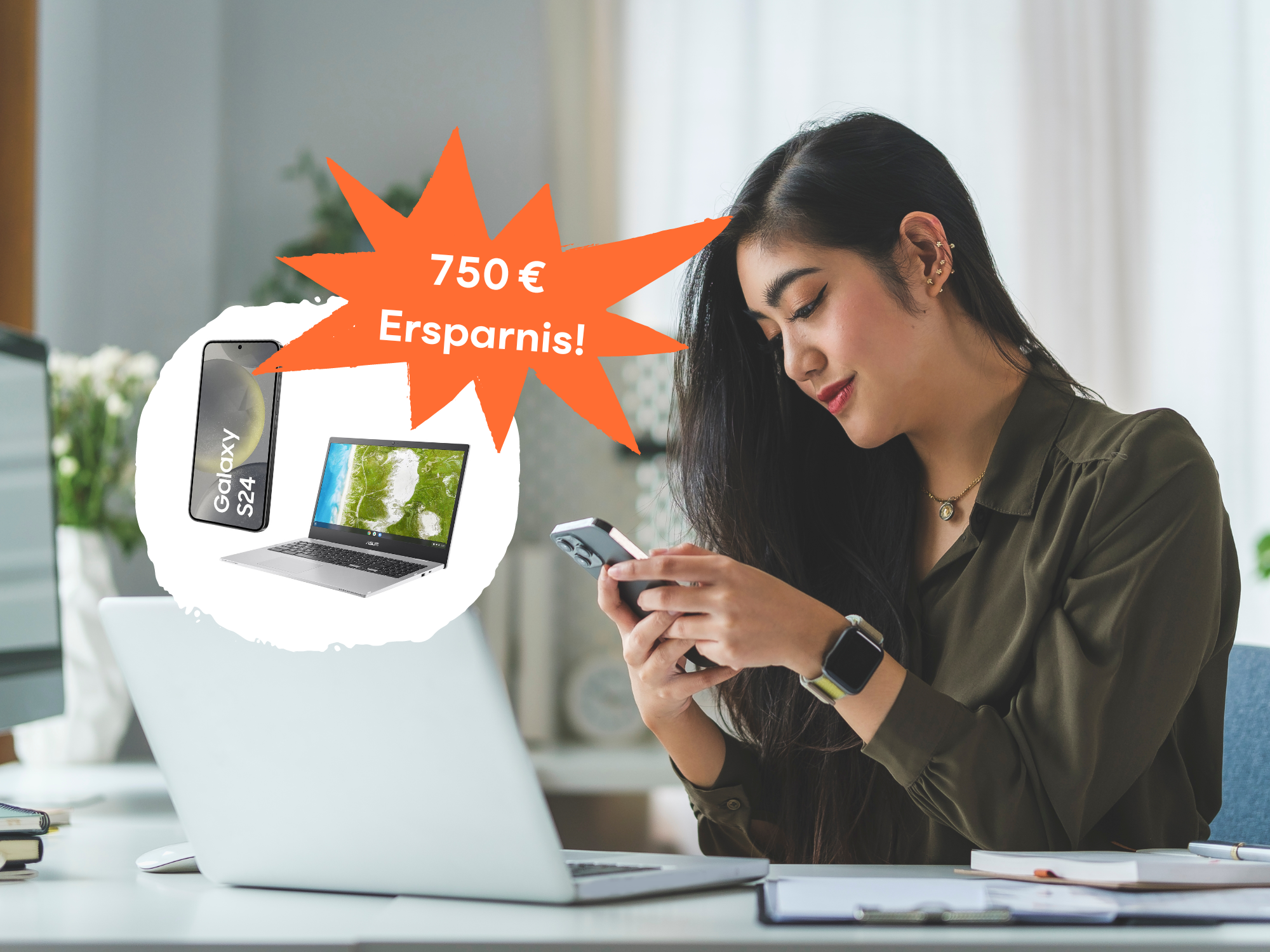 750 Euro Ersparnis: Galaxy S24 und Chromebook im Tarif-Paket