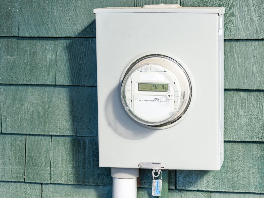 Smart Meter an Hauswand