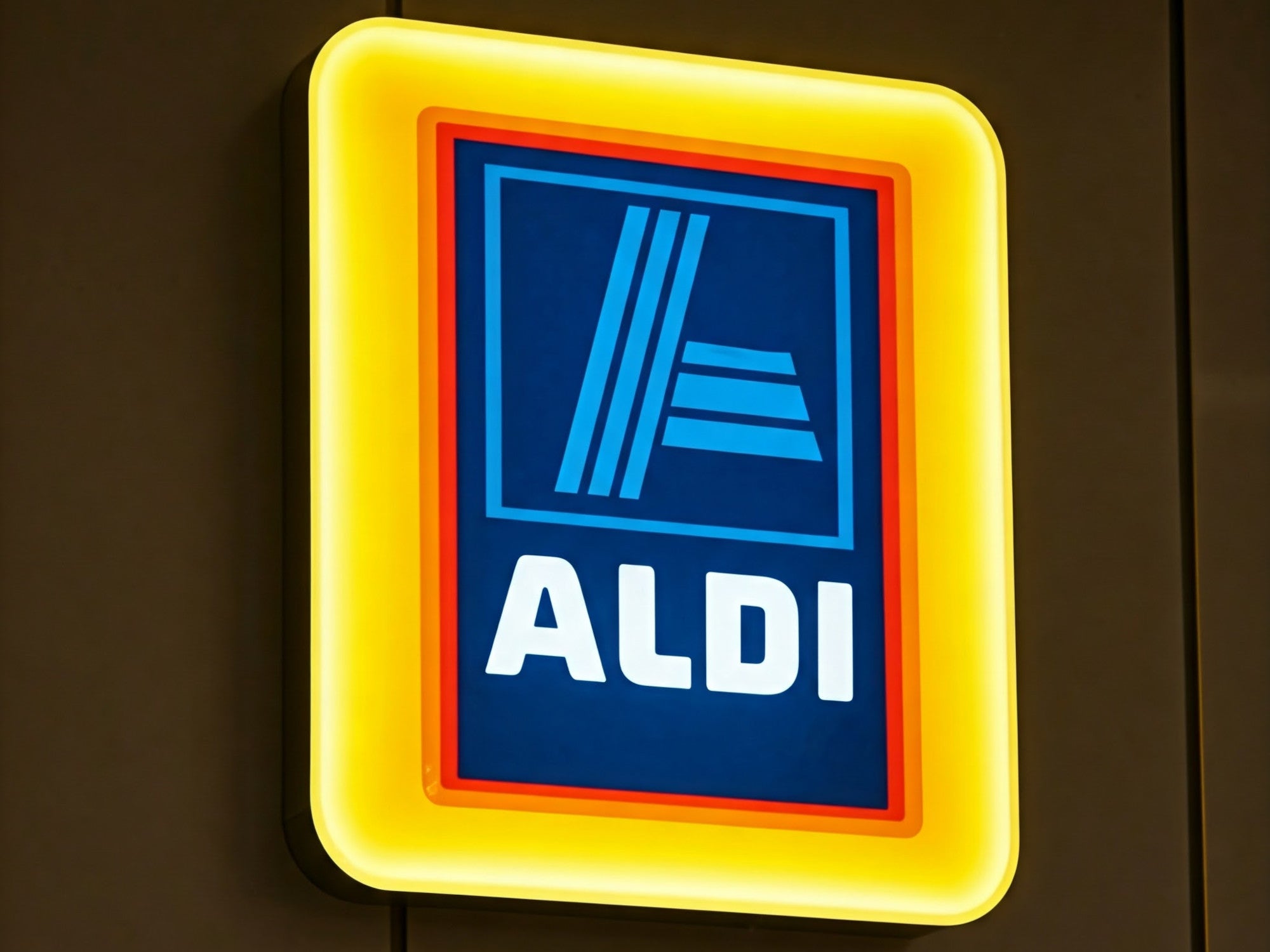 Glühendes Aldi-Logo