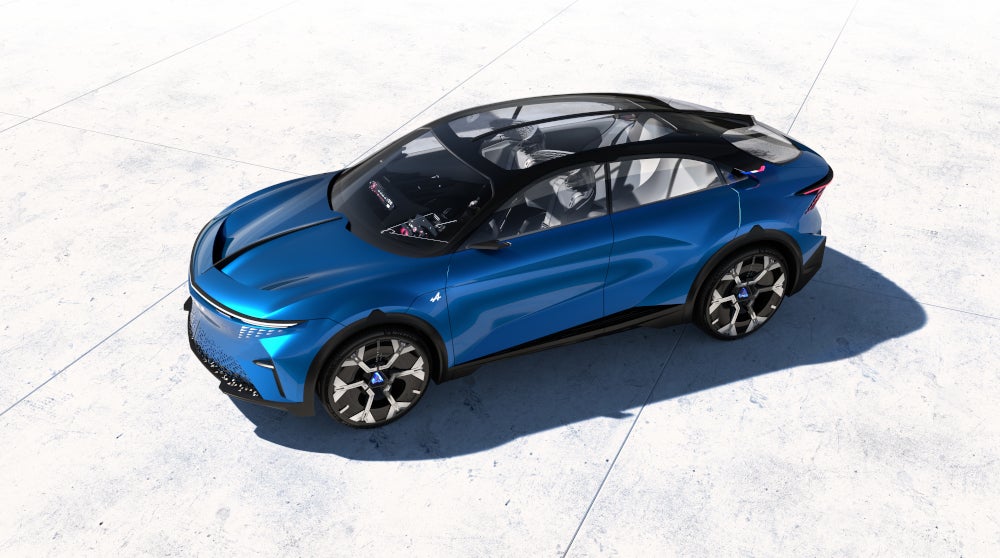 Alpine A390 Concept in der Seitenansicht.