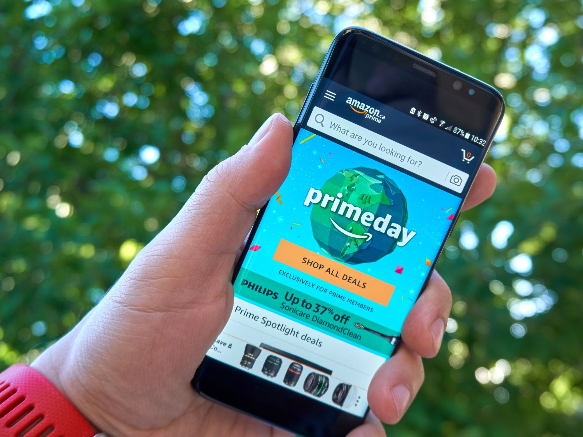 Amazon Prime Day Seite auf einem Smartphone