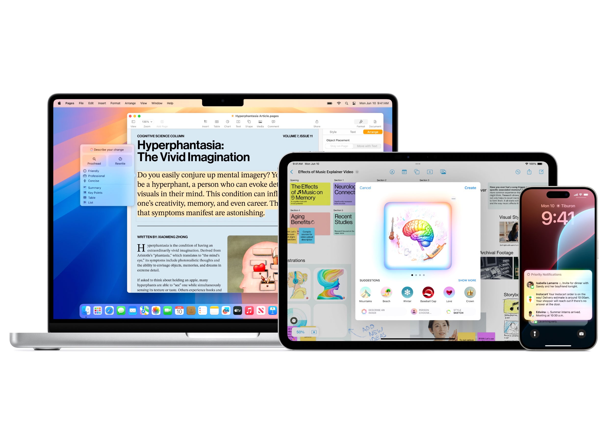 Apple Intelligence auf Mac, iPad und iPhone