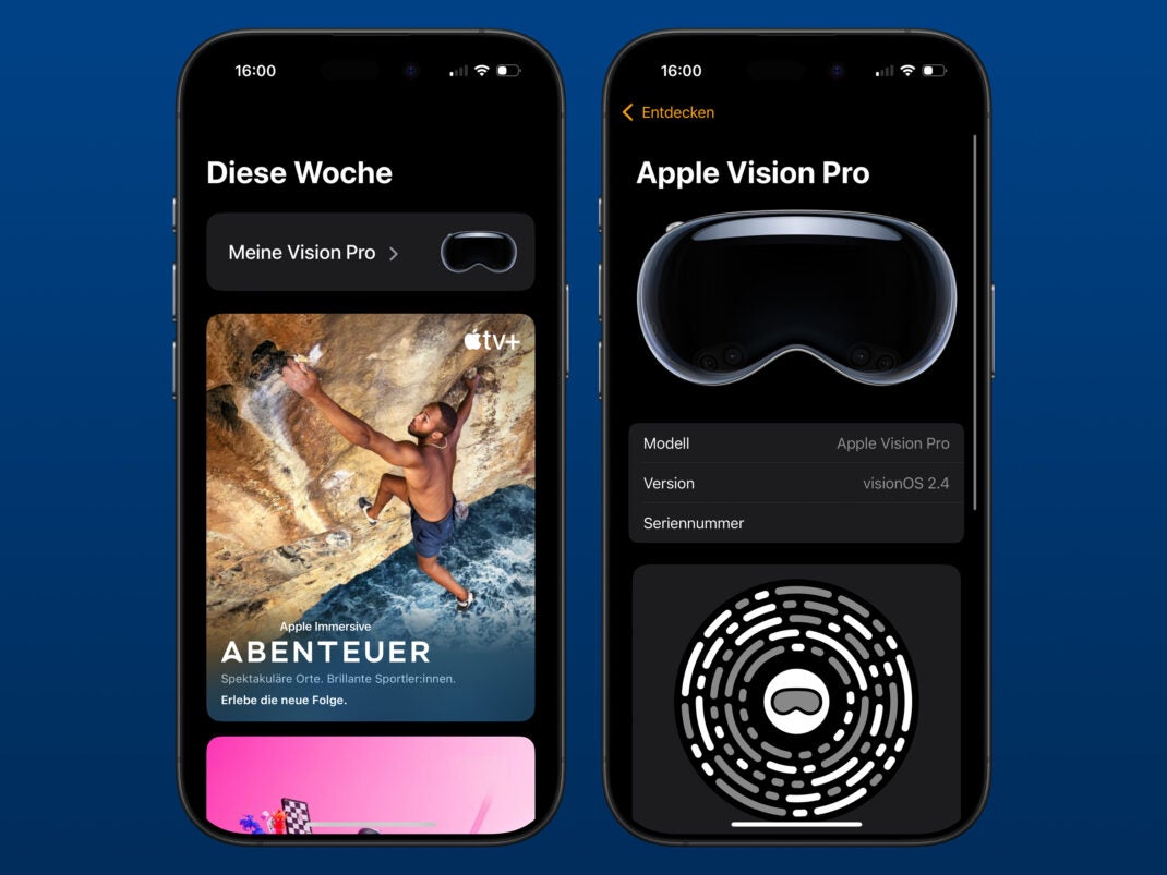 Die App für die Vision Pro ist ab iOS 18.4 auf dem iPhone verfügbar