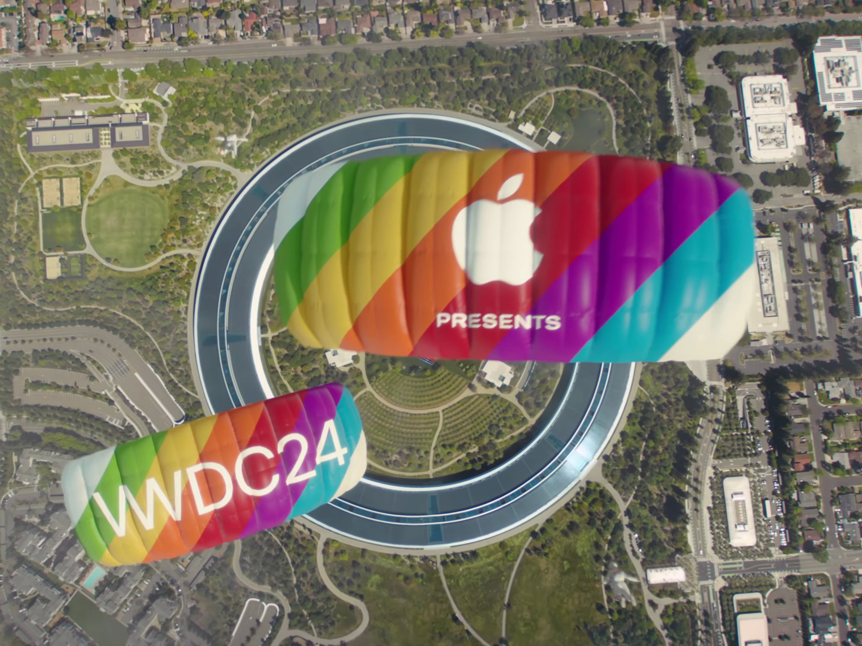 Intro-Video von Apple zur WWDC mit Fallschirmspringern