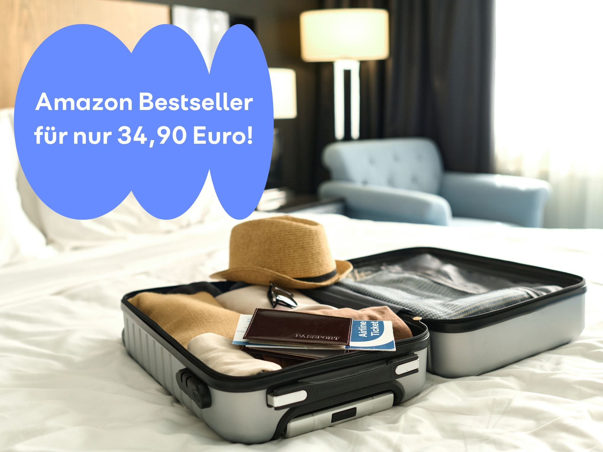 Beliebter Handgepäckskoffer auf Amazon für nur 34,90 Euro.