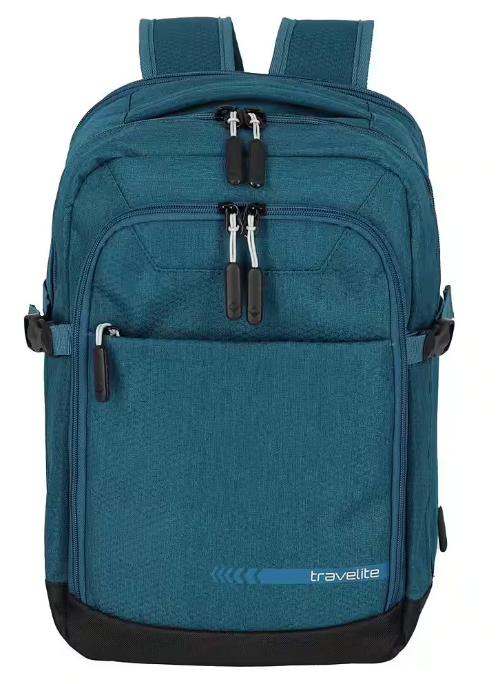 Blauer Rucksack von Travelite. 