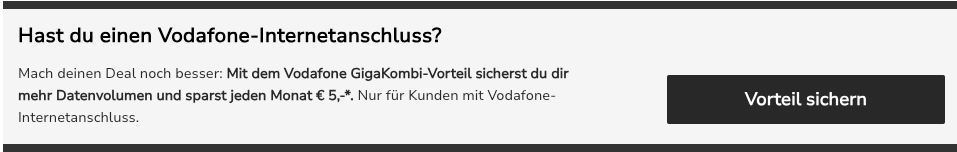 Vodafone GigaKombi-Vorteil