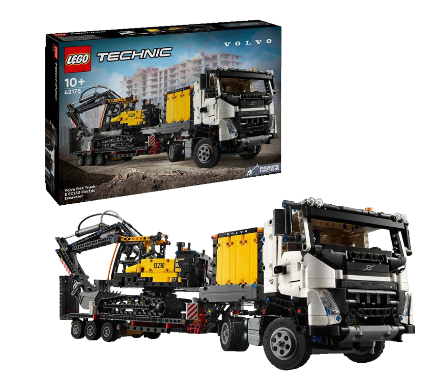 LEGO Technic 42175 Volvo FMX LKW mit EC230 Electric Raupenbagger Bausatz