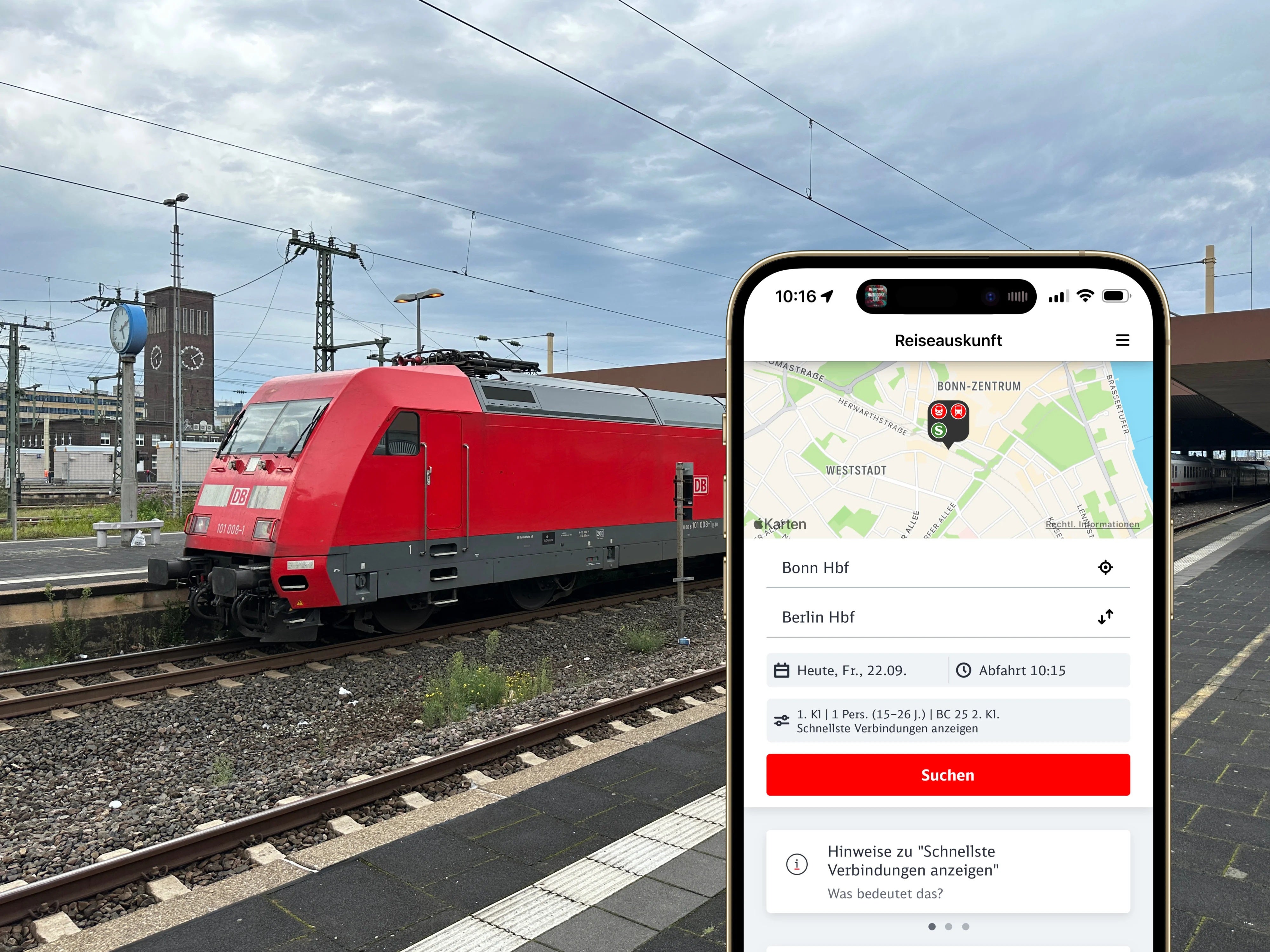 App, DB, Navigator, Screenshot, Deutsche Bahn