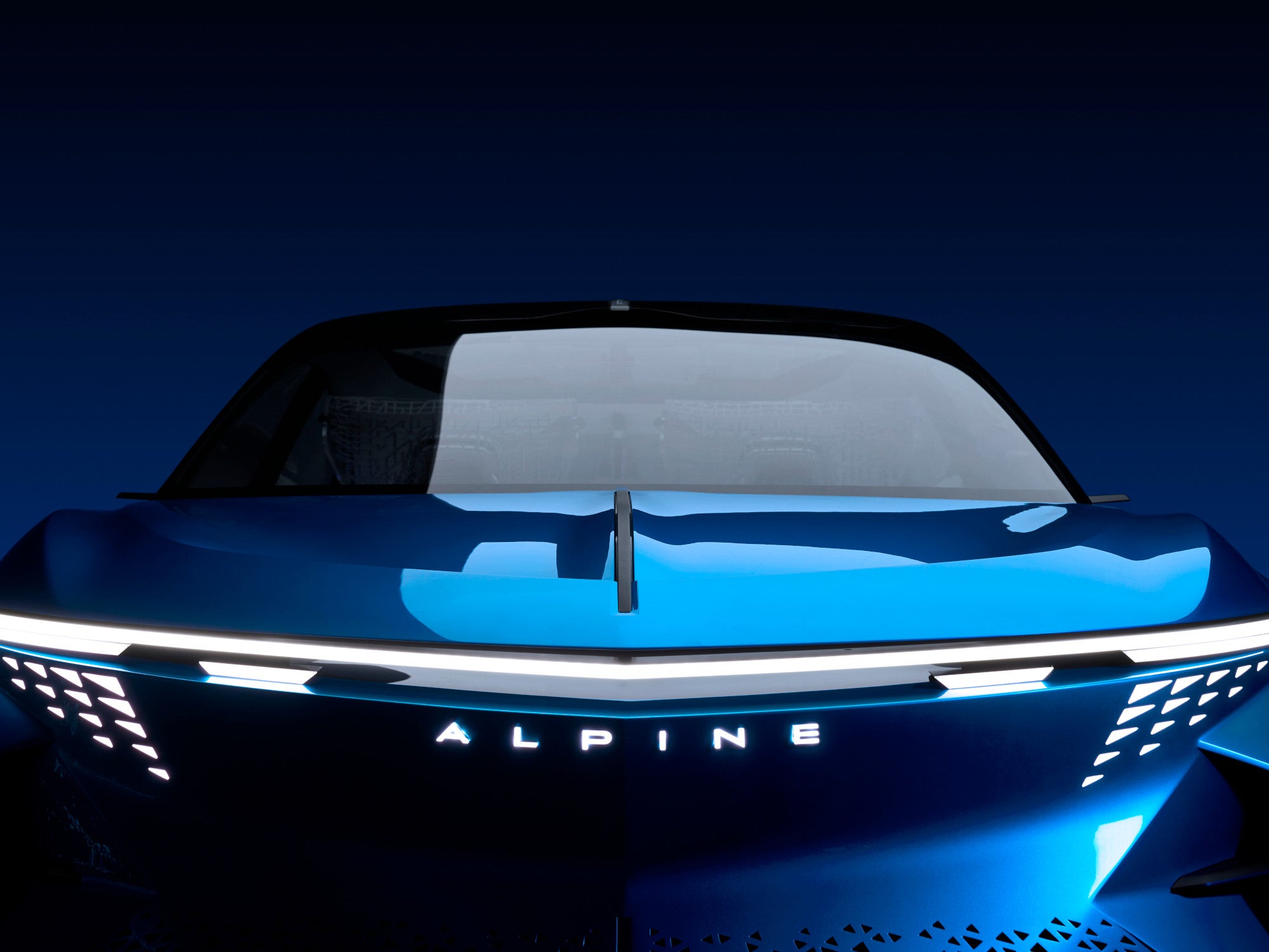 Front des Konteptautos des Alpine A390.