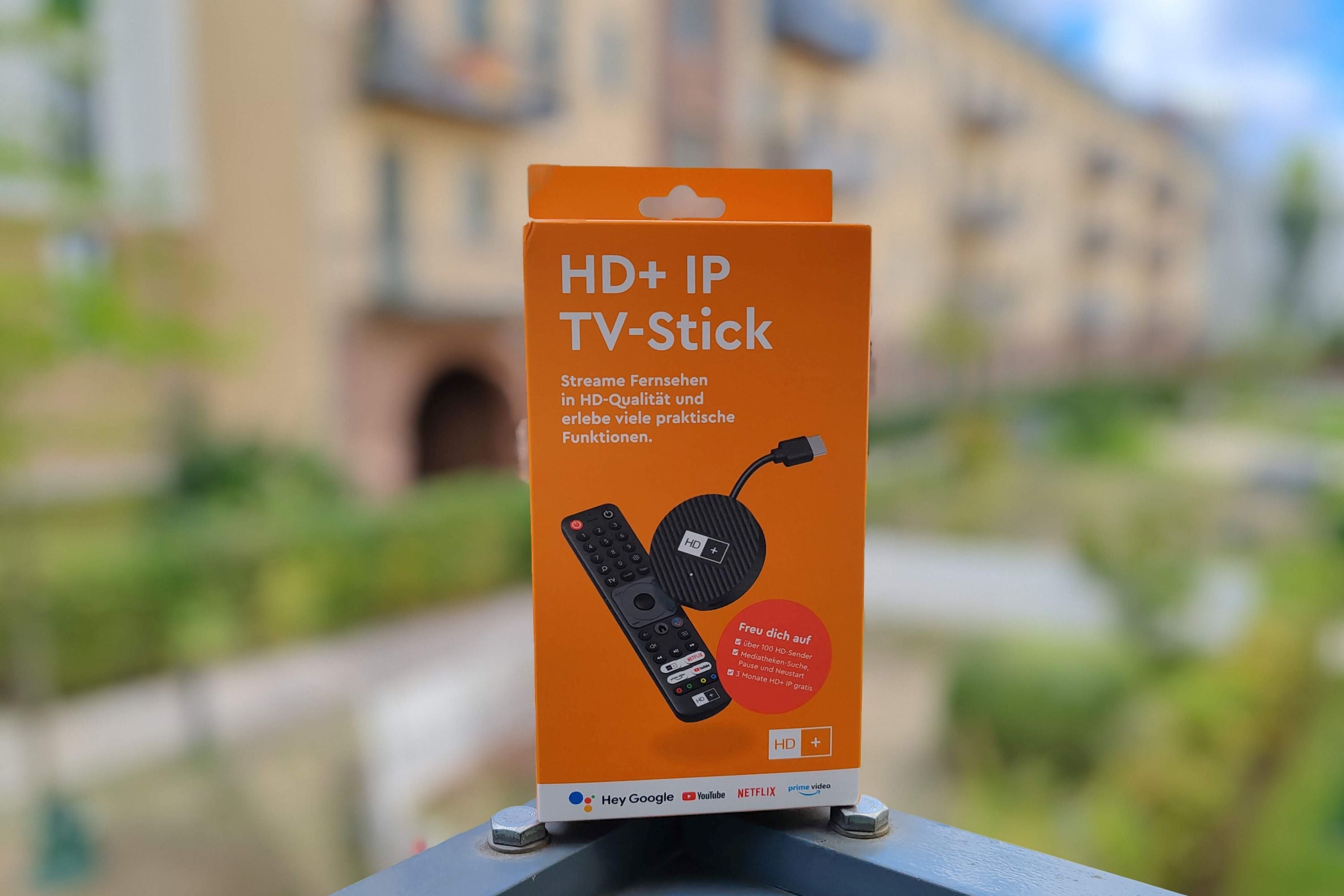 Die Verpackung des HD+ IP TV Stick