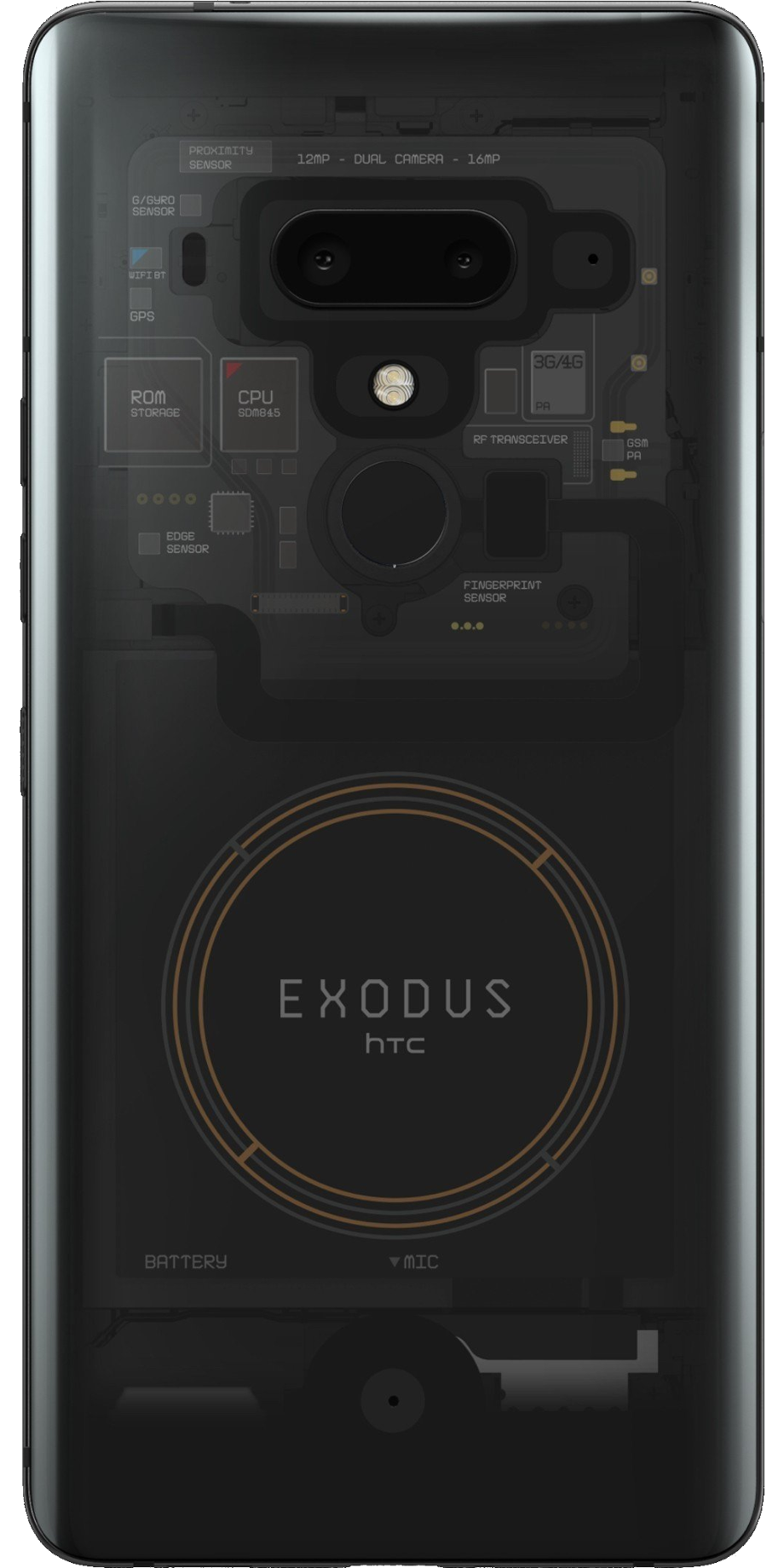 HTC Exodus 1 Schwarz Hinten