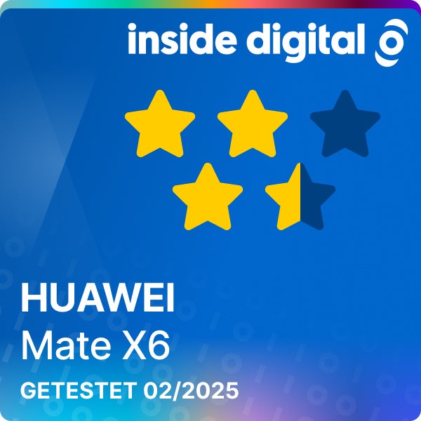 Huawei Mate X6 Testsiegel mit 3,5 von 5 Sternen