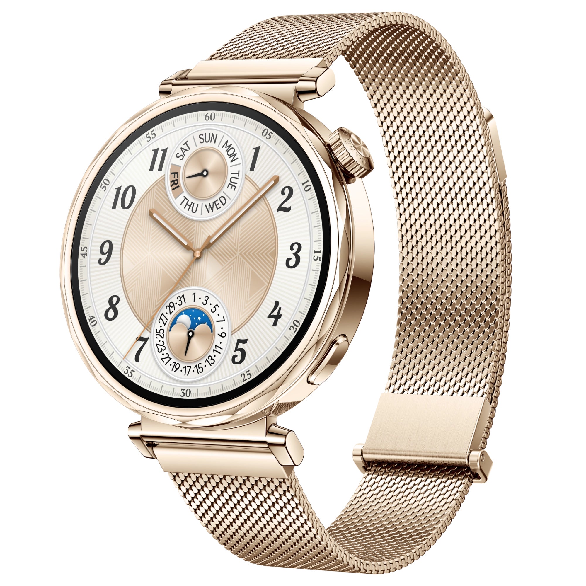 huawei-watch-gt5-seitlich-vorn-gold