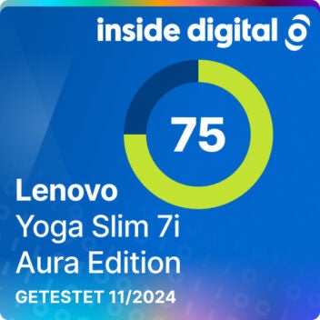 Testsiegel des Lenovo Yoga Slim 7 Aura Edition