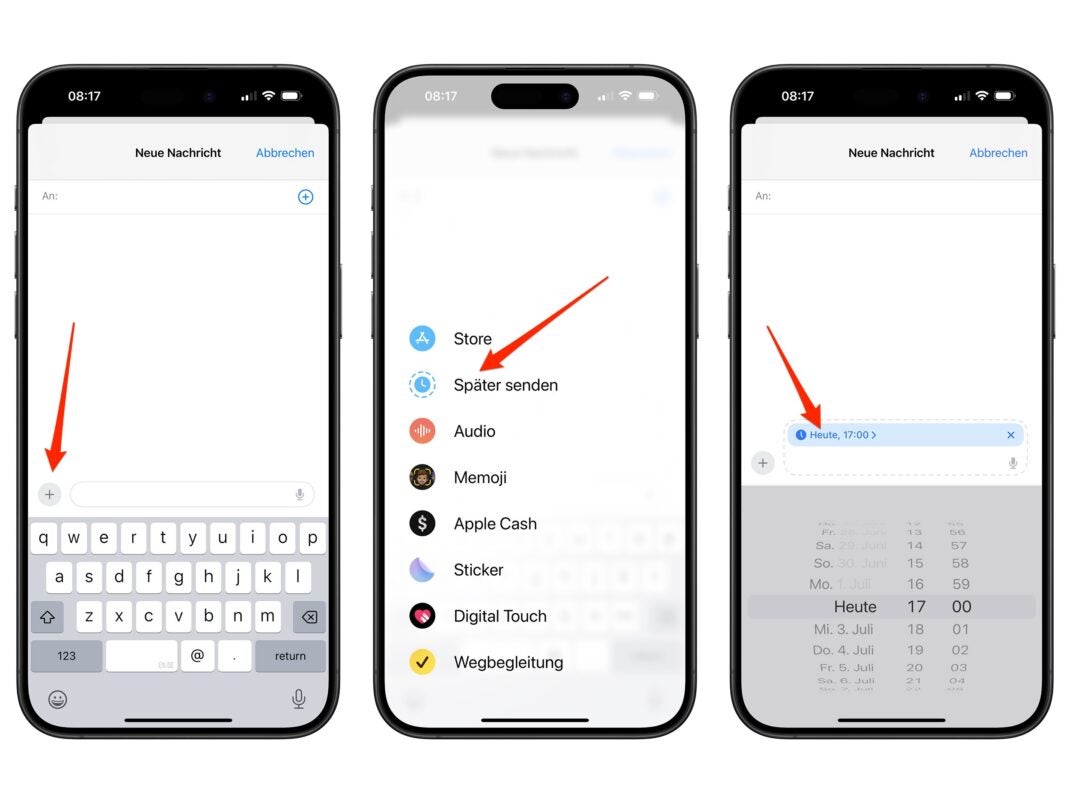 So einfach ist das „Später senden“ in iOS 18