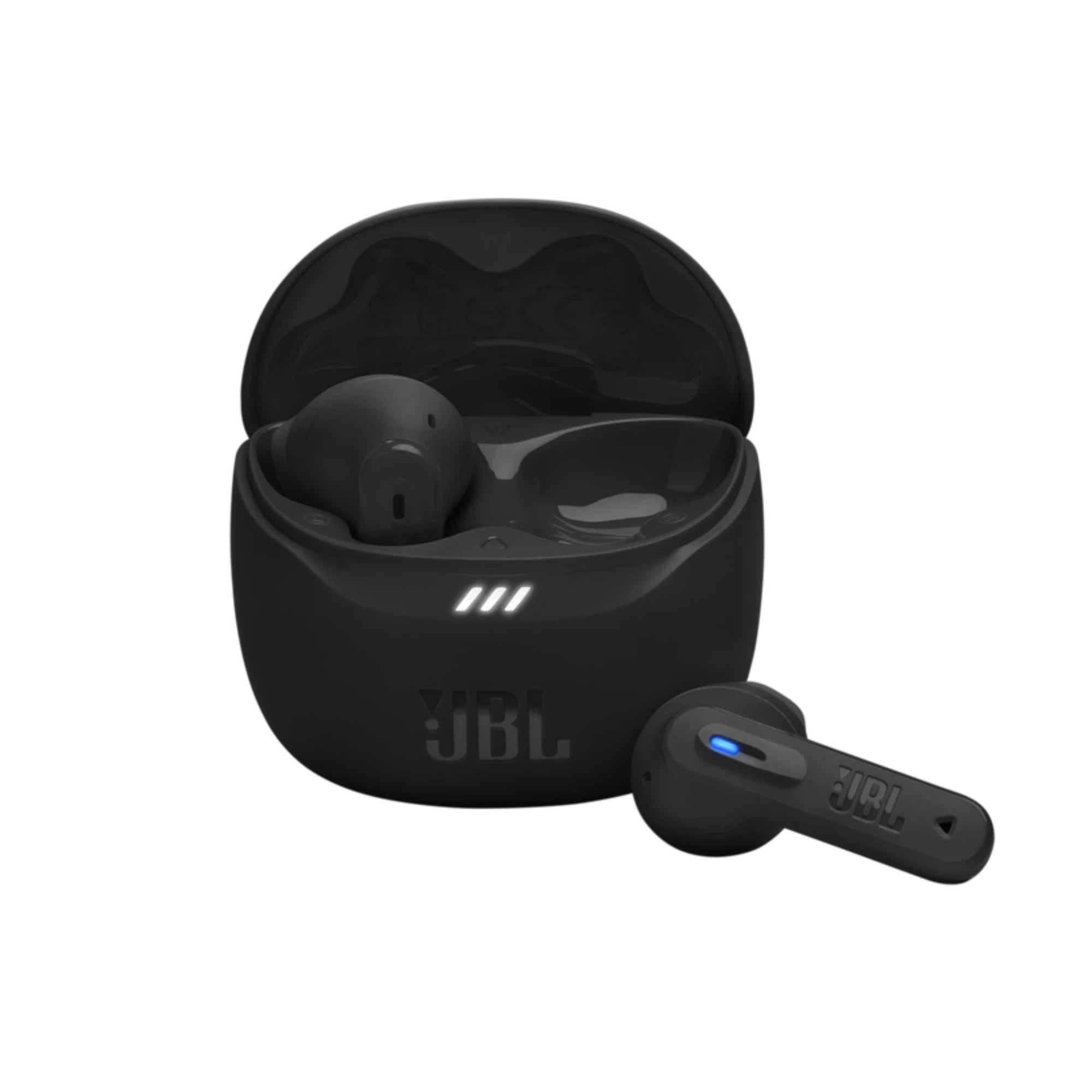 JBL Tune Flex 2 In-Ear-Kopfhörer in und vor dem Case