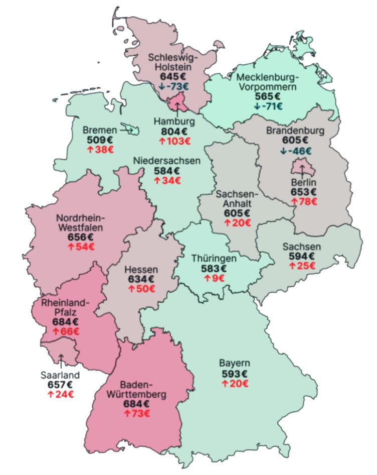 Strom-Karte: So teuer wird Strom 2025