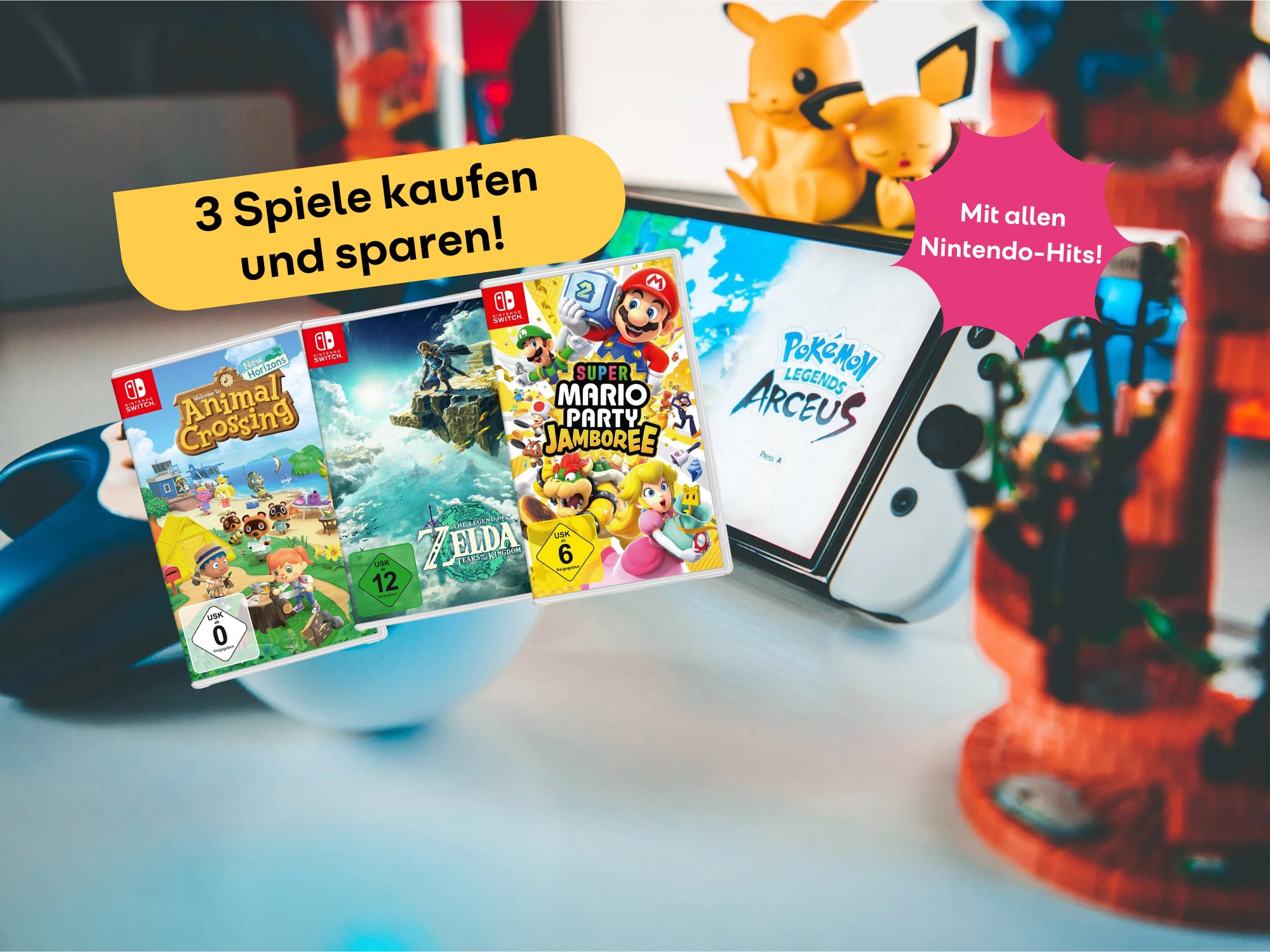 3 Switch-Spiele kaufen und dabei enorm sparen