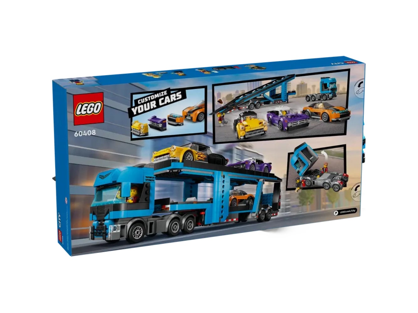 Foto: Klemmbaustein Lego Autotransporter mit Sportwagen (60408)