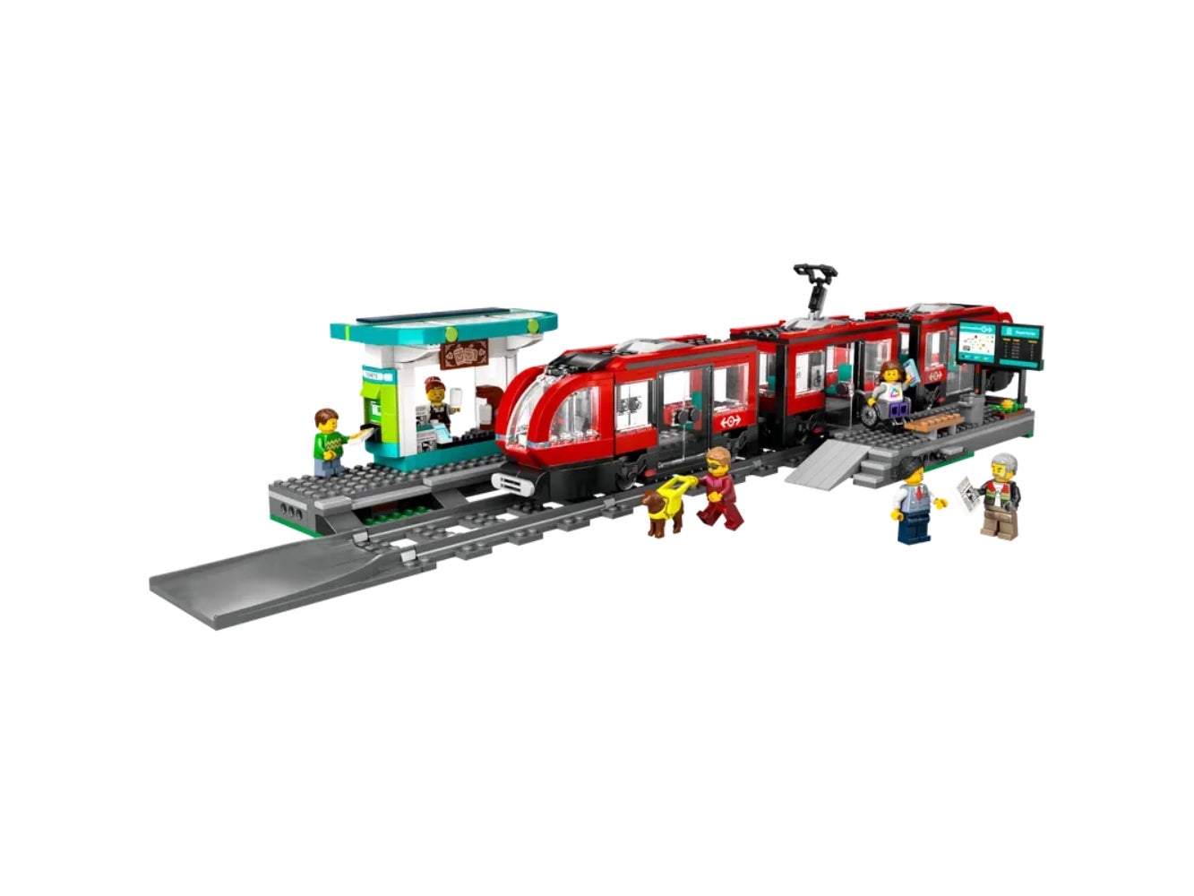 Foto: Klemmbaustein Lego Straßenbahn mit Haltestelle (60423)