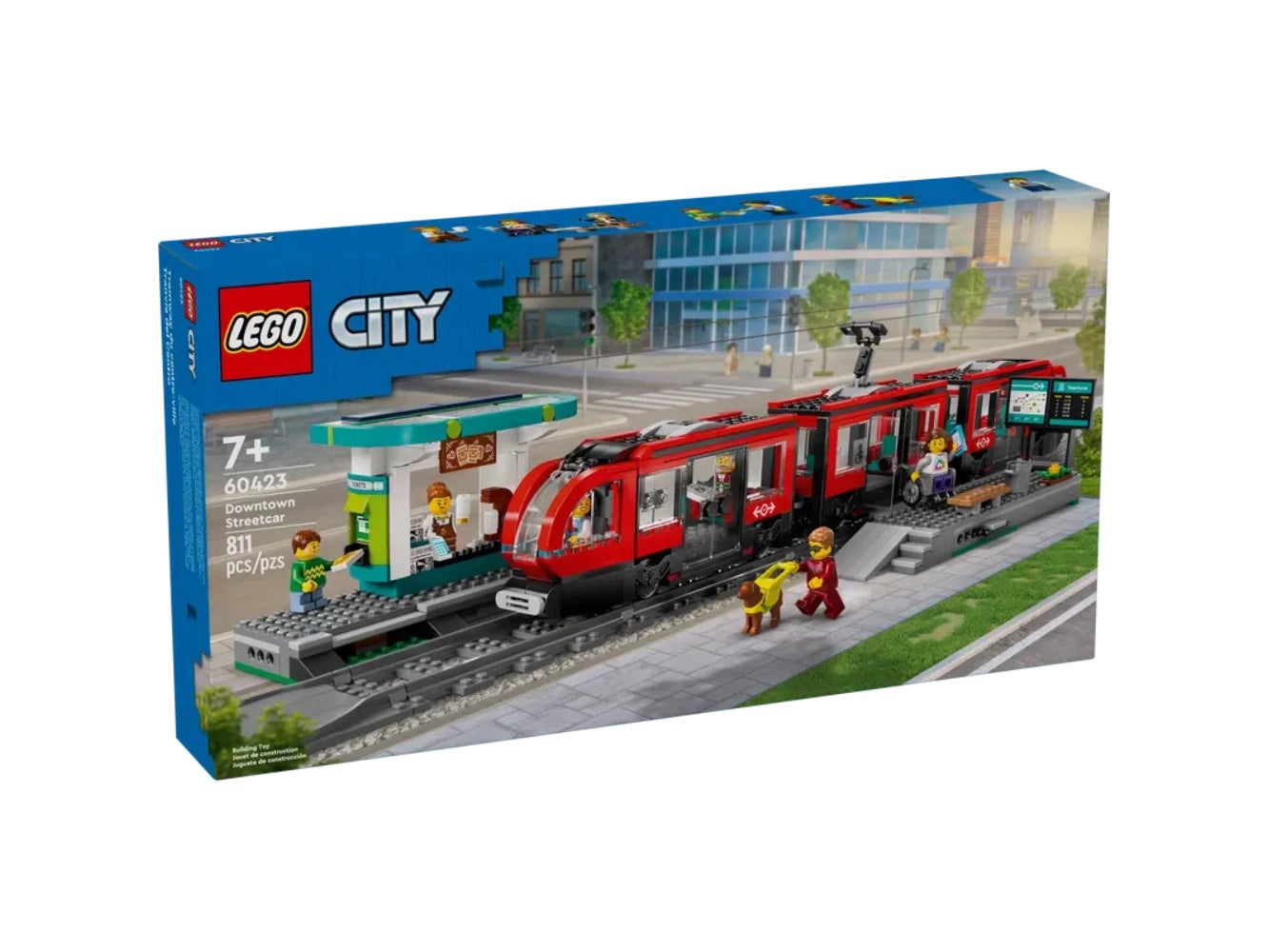 Foto: Klemmbaustein Lego Straßenbahn mit Haltestelle (60423)