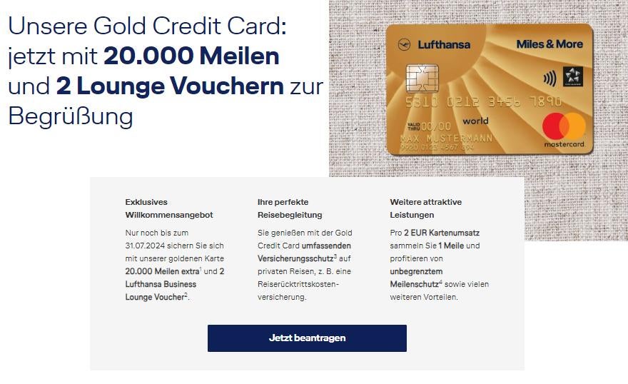 Aktuelle Aktionsinfos für die Lufthansa-Kreditkarte