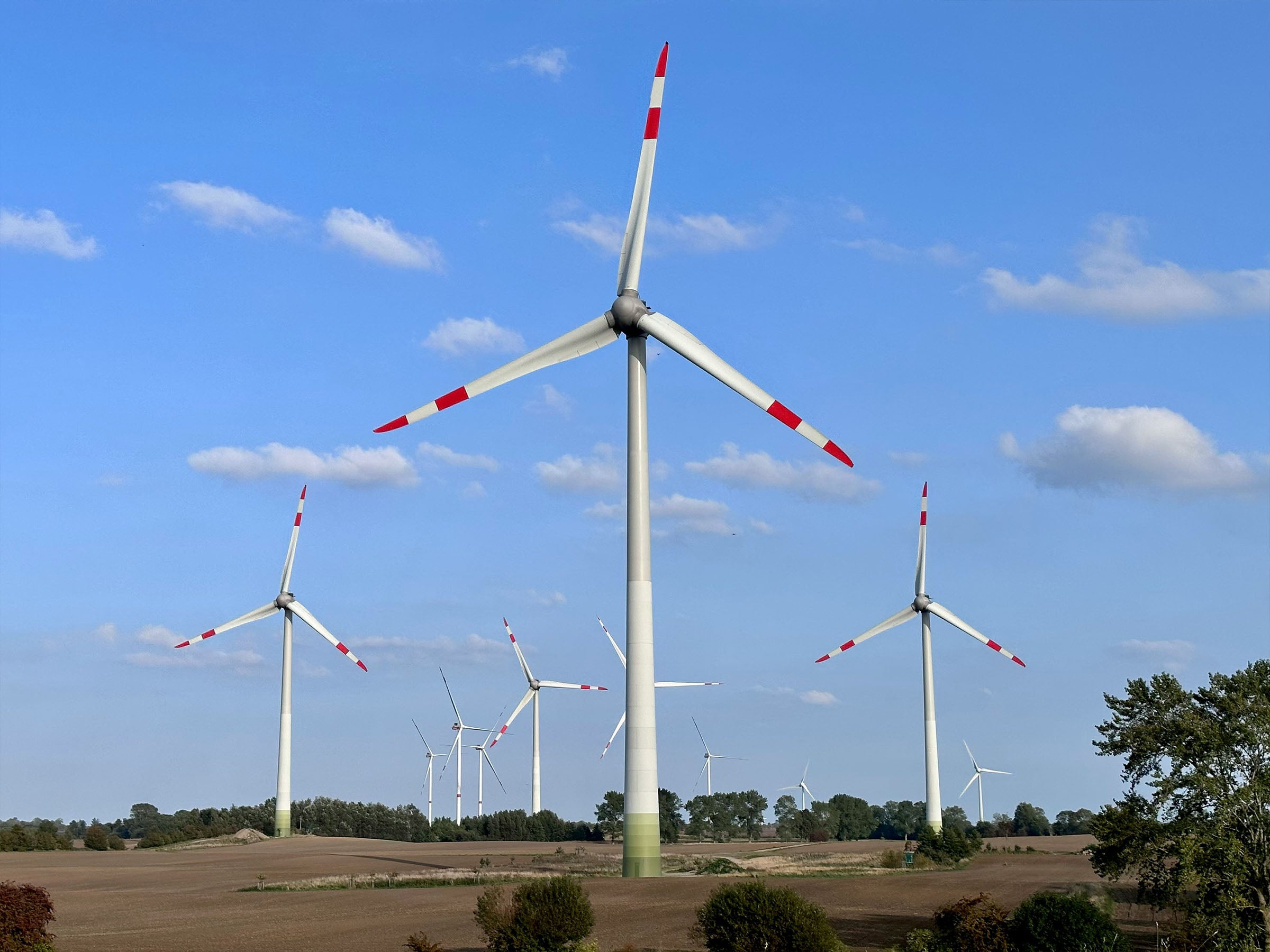 Windräder auf Ebene