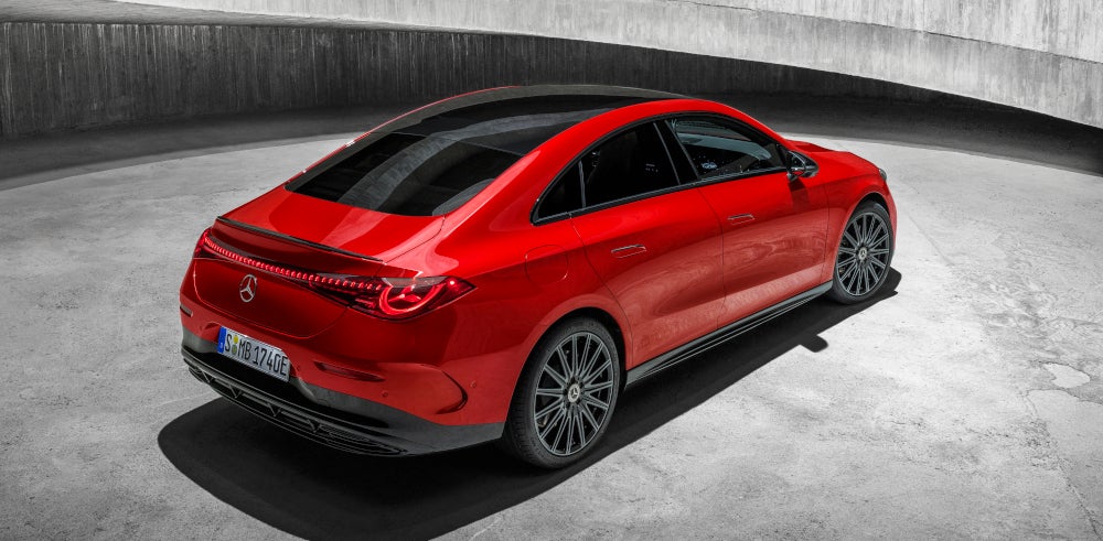 Heckansicht des neuen Mercedes-Benz CLA (2025).