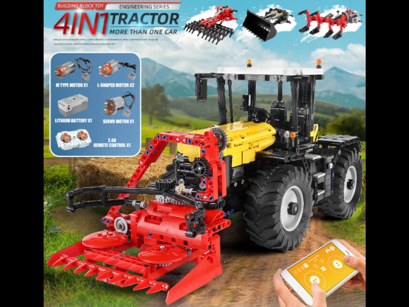 Foto: Klemmbaustein Mould King RC Tractor Fastrac 4000er Serie (17019)