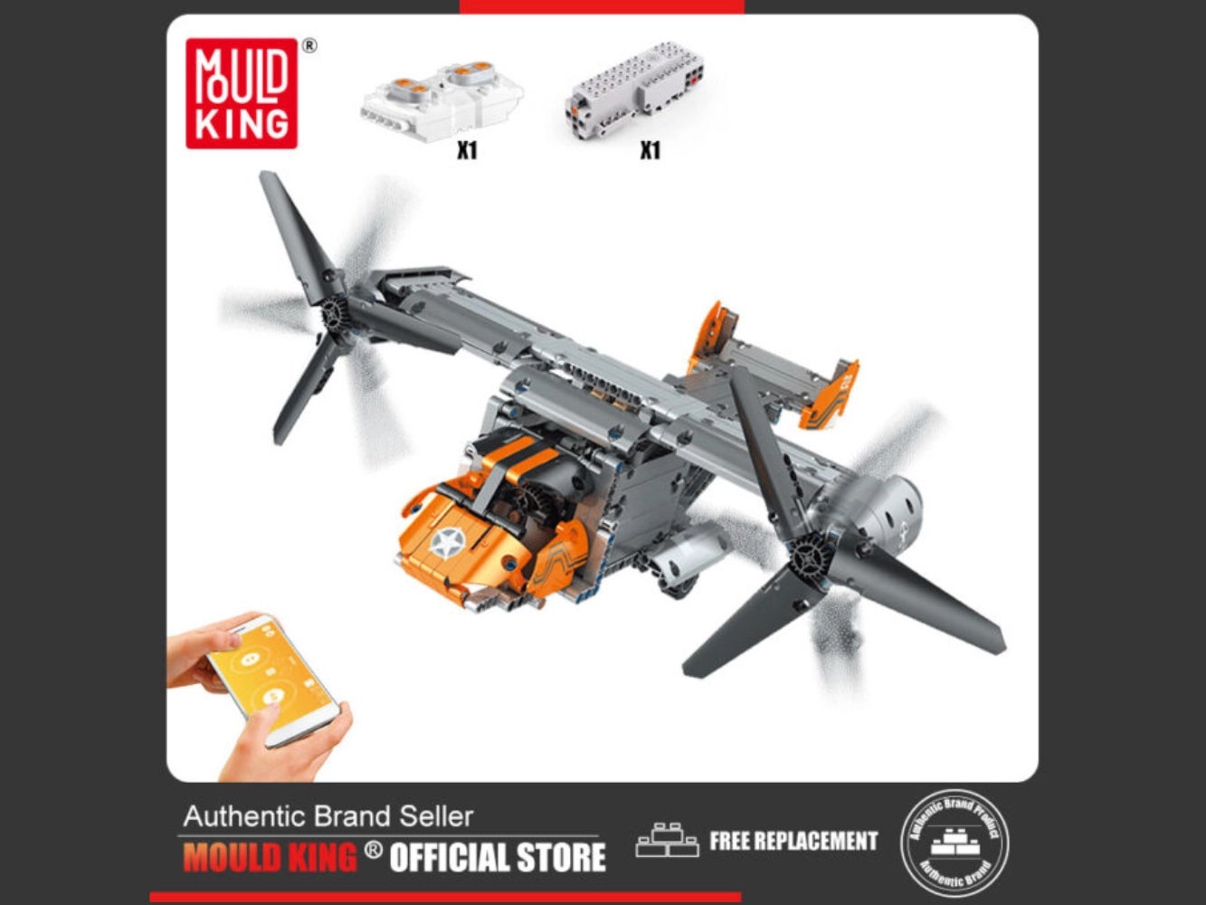 Foto: Klemmbaustein Mould King RC Boeing Bell V-22 (15043)