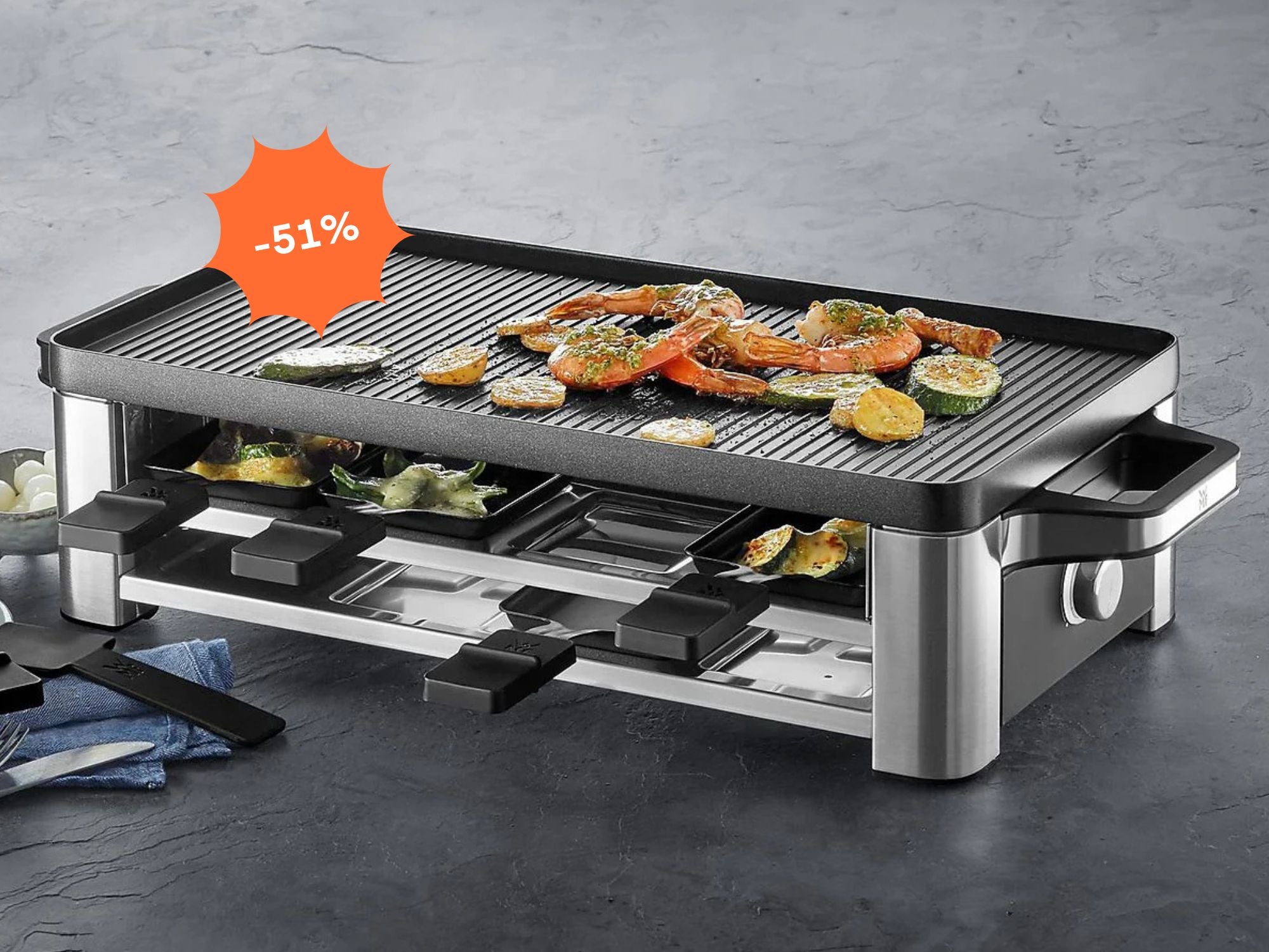 Must-have für Silvester - WMF Raclette-Grill zum halben Preis!