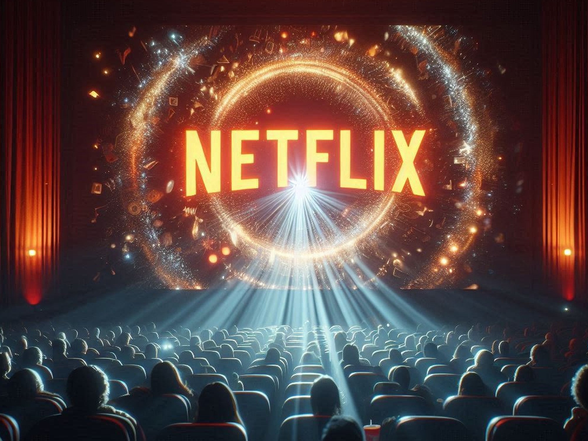 Netflix-Logo in einem KIno.