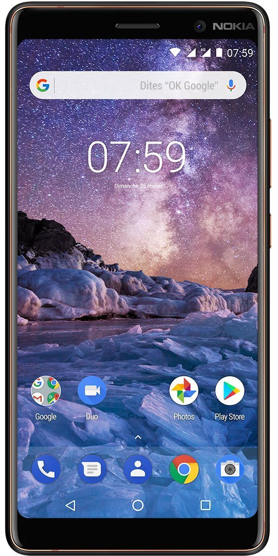 Nokia 7 Plus Schwarz Front