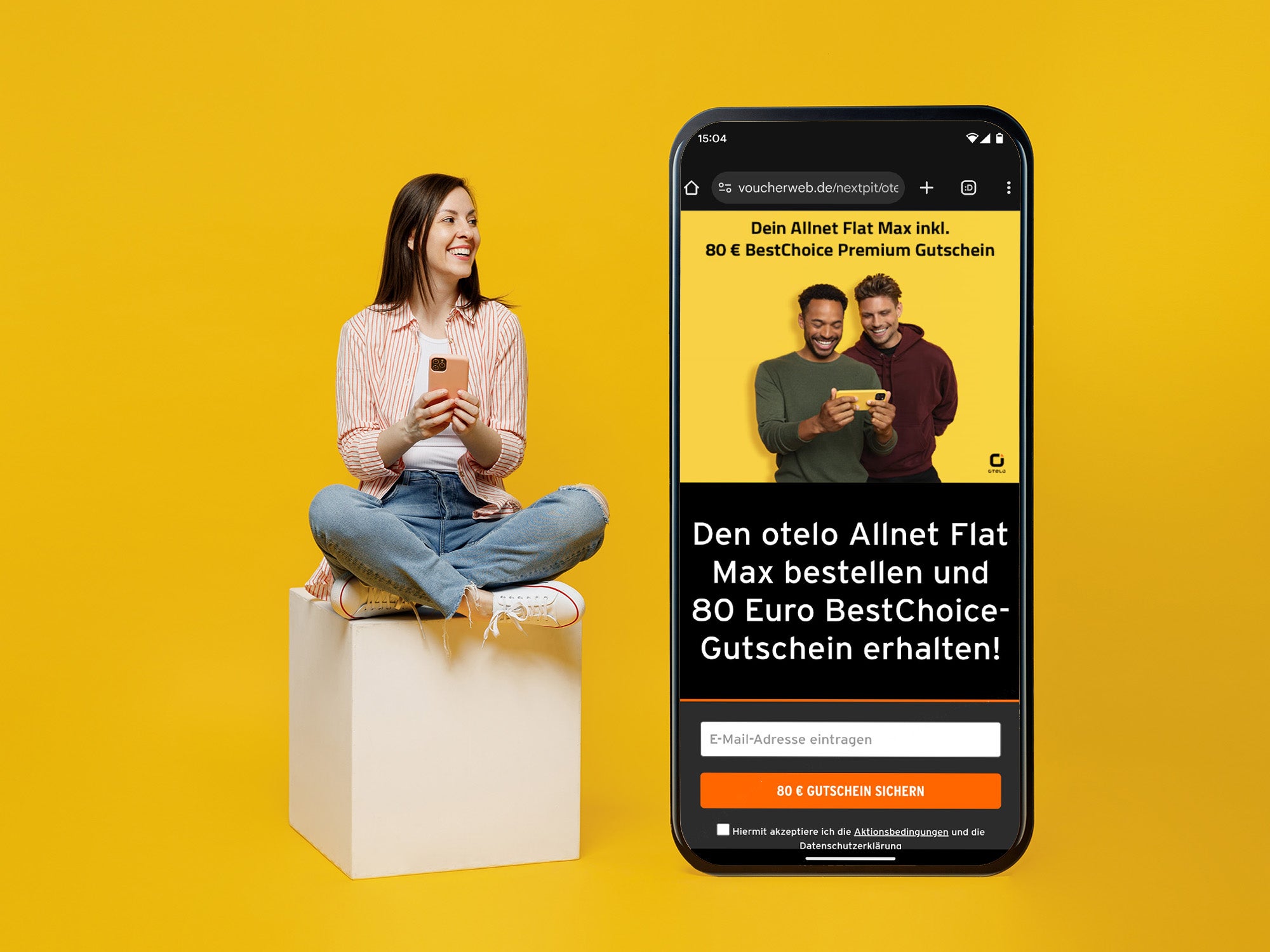 Die otelo Allnet-Flat Max gibt es derzeit mit einem 80-Euro-Gutschein!