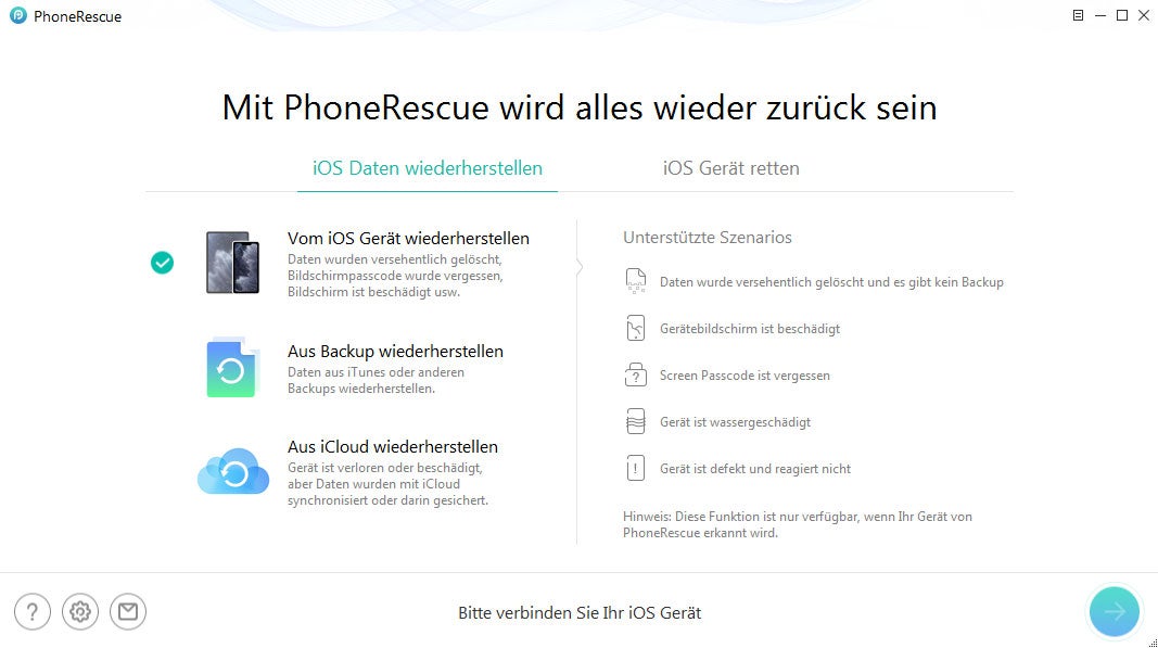 where is phonerescue on iphone 6