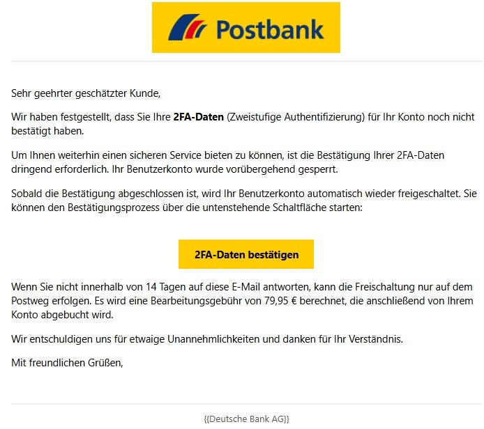 Postbank Phishing