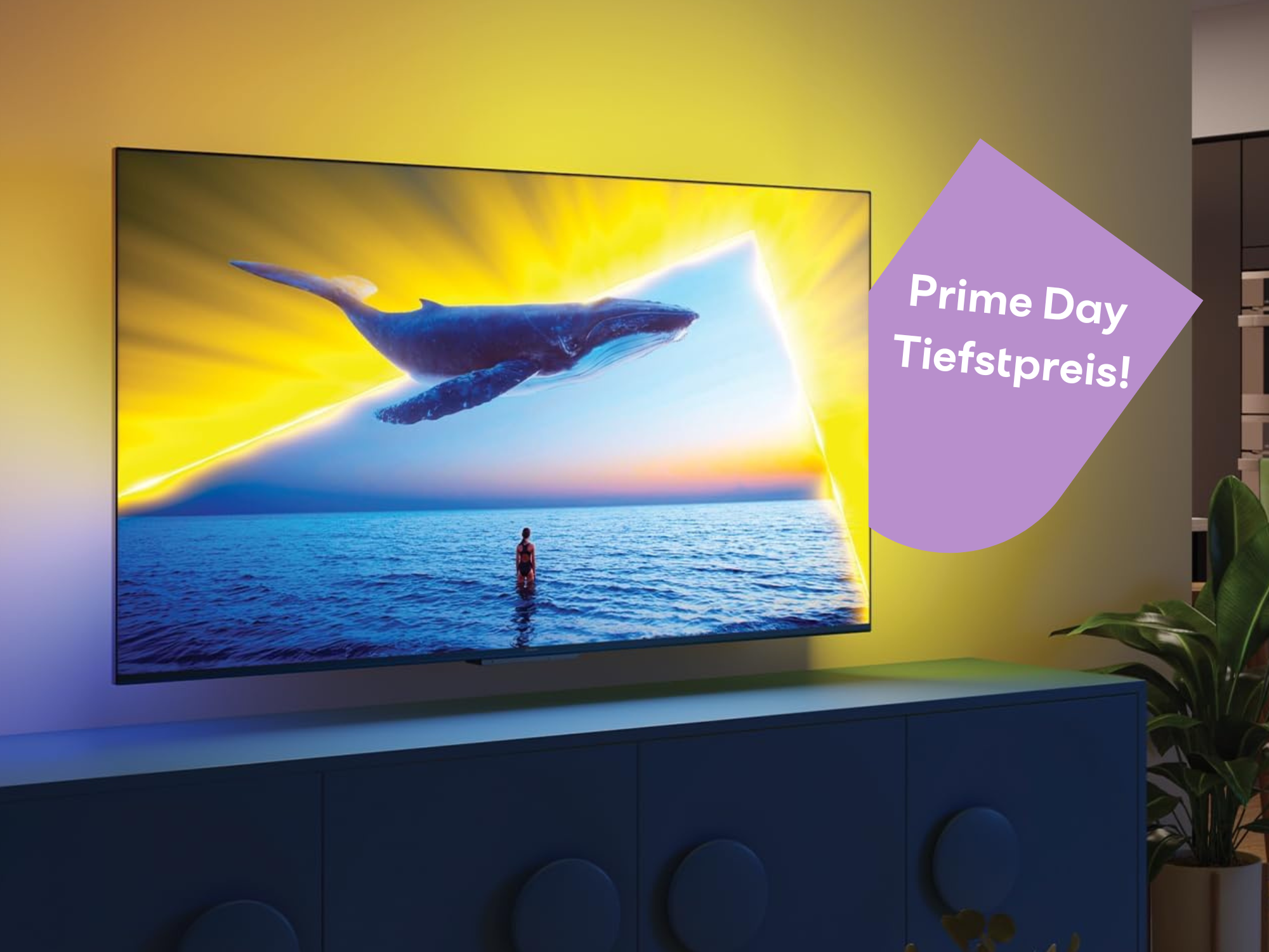 Prime Day Tiefstpreis - Philips Ambilight 4K-TV im Sale