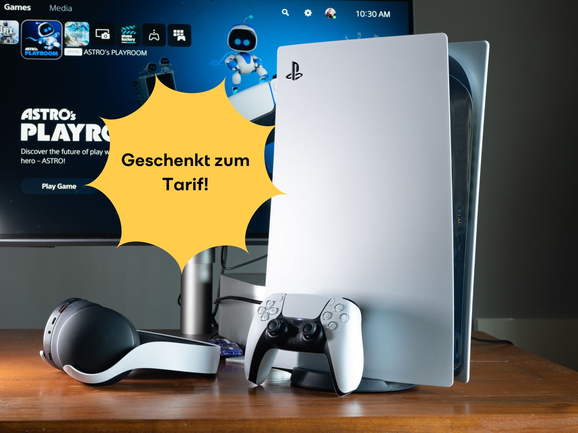 Hier gibt's die PS5 zum Tarif geschenkt!