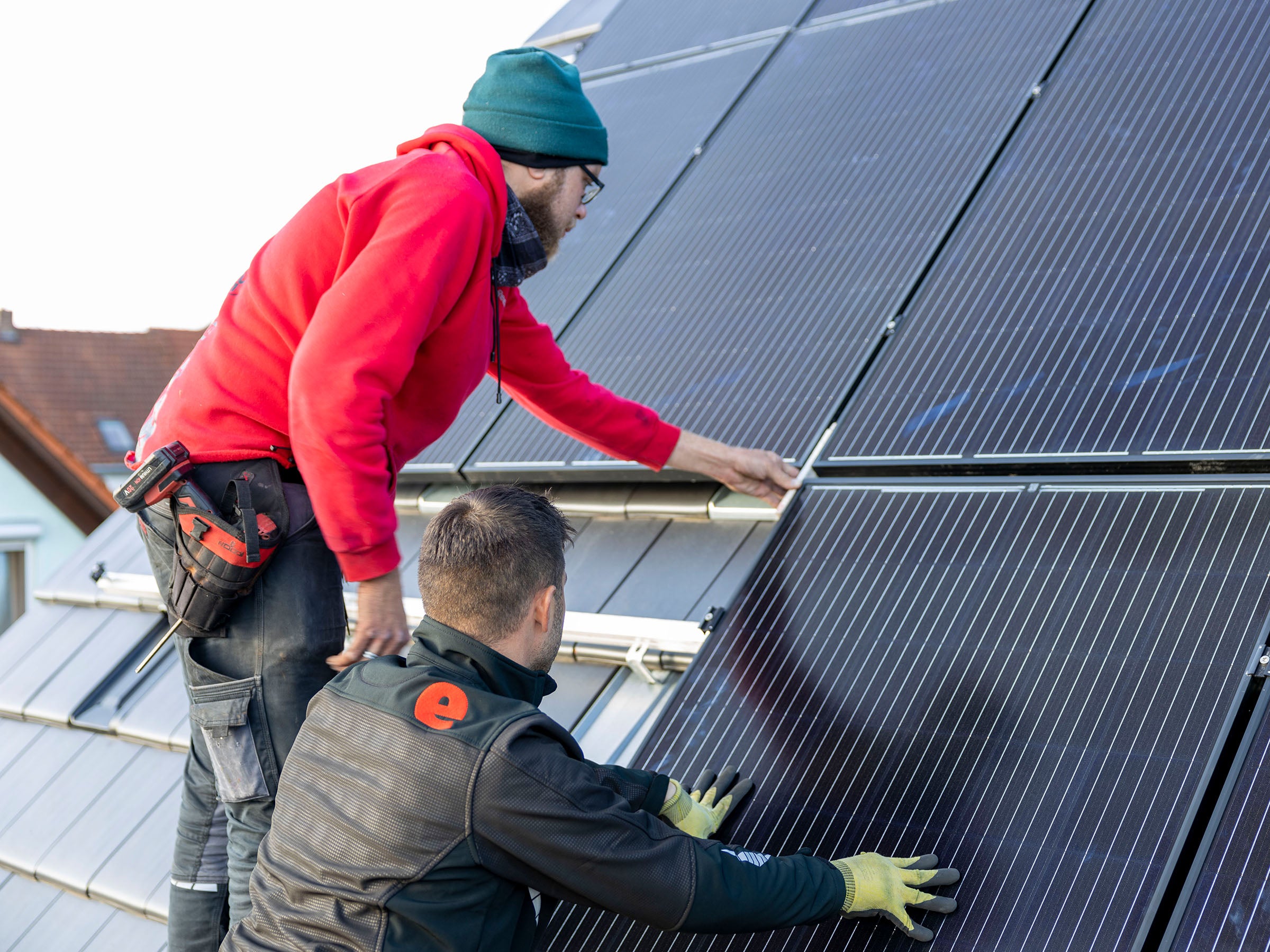 PV-Anlage bei Dachmontage