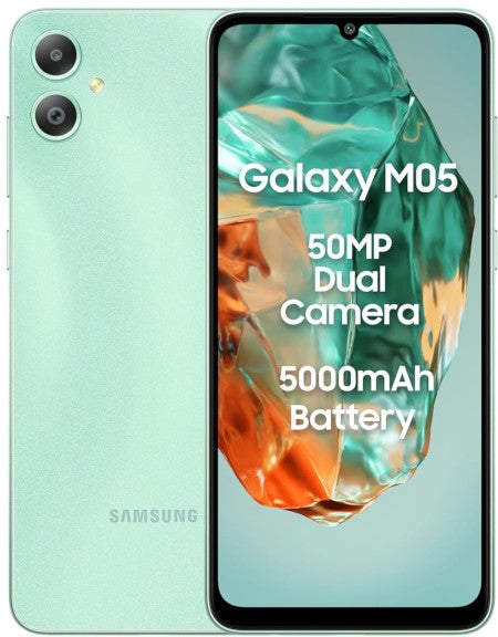 Samsung Galaxy M05 Front und Rückseite