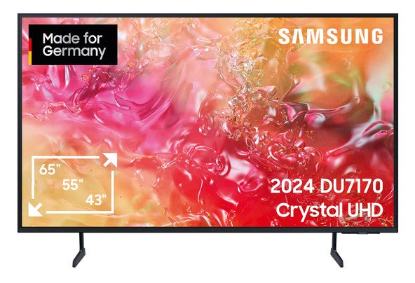 Samsung Smart TV GU43DU7170U in der Frontansicht.