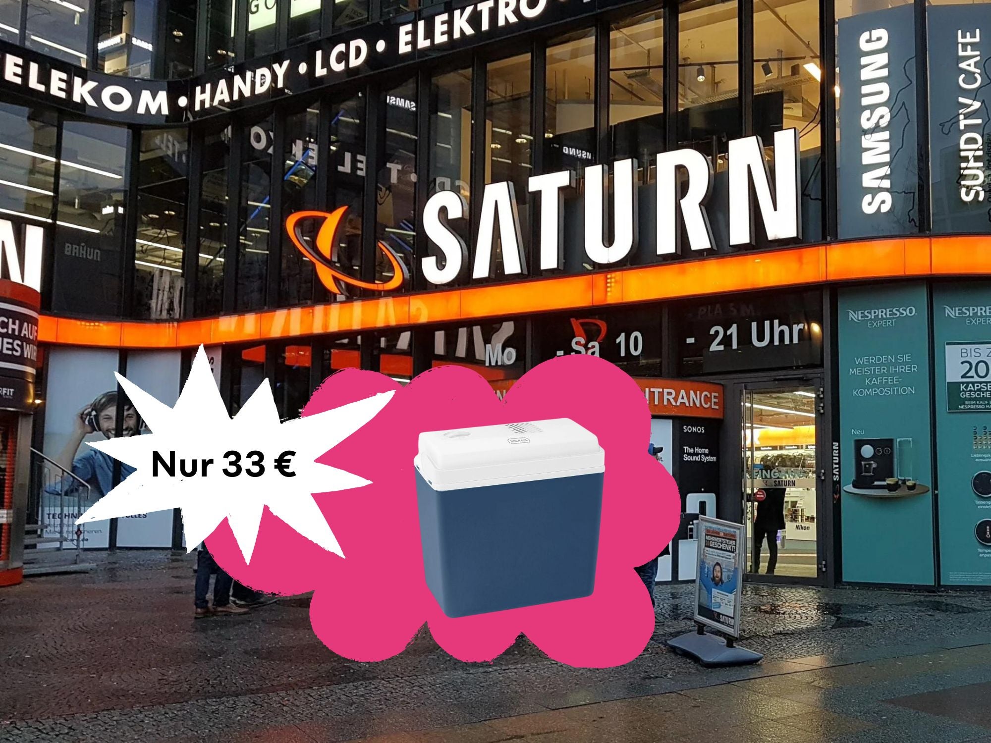 Schnäppchenpreis - Saturn will gerade nur 33 Euro für diese elektrische Kühlbox