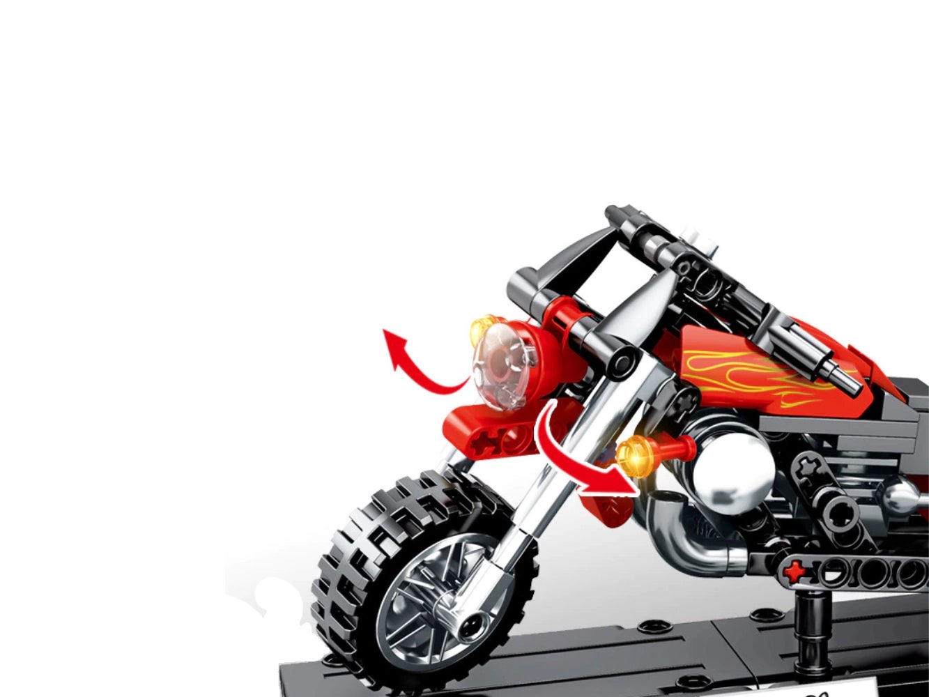 Foto: Klemmbaustein Sembo Building Block Car Model - Harley Car Model Technic (701100)