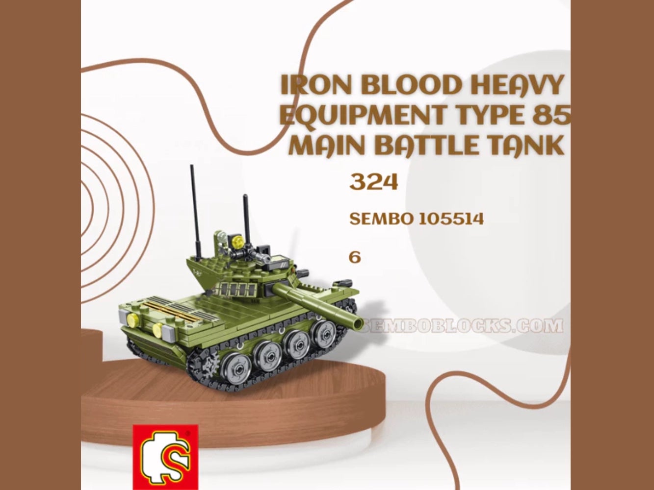 Foto: Klemmbaustein Sembo Military Iron Blood Heavy Equipment Type 85 Main Battle Tank (105514)