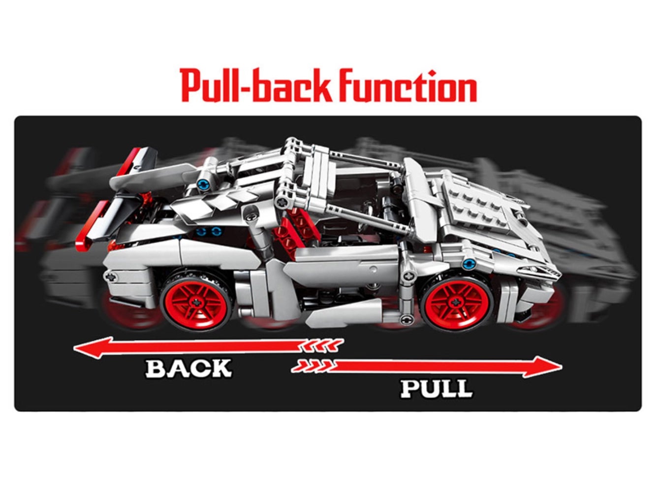 Foto: Klemmbaustein Sembo Nissan GTR Pull Back Technic (701712)