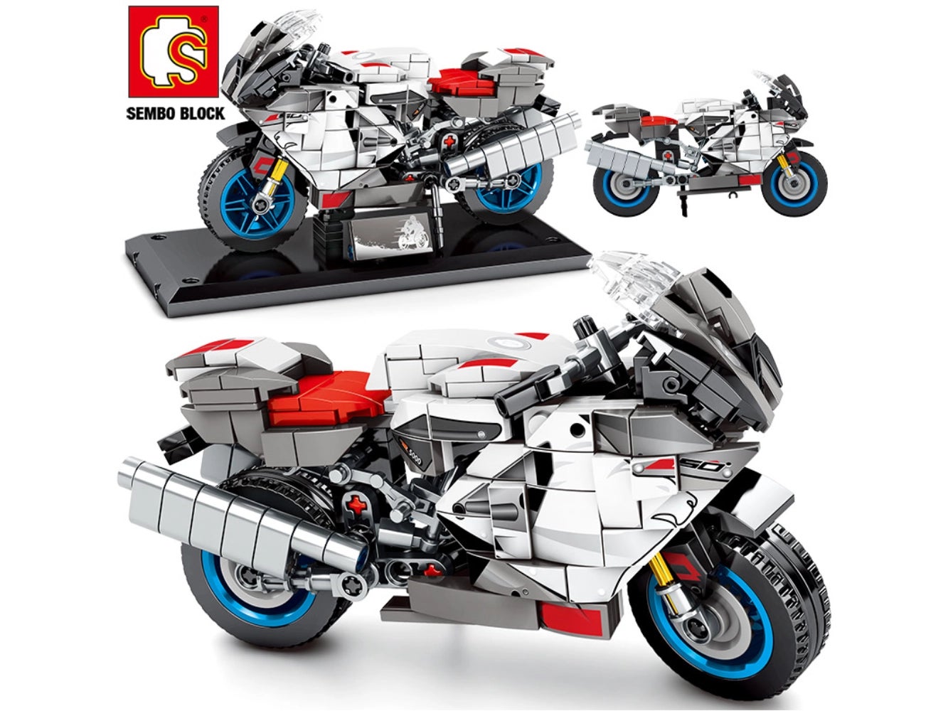 Foto: Klemmbaustein Sembo Off-Road And Speed Motorbike Technic (701202-04)