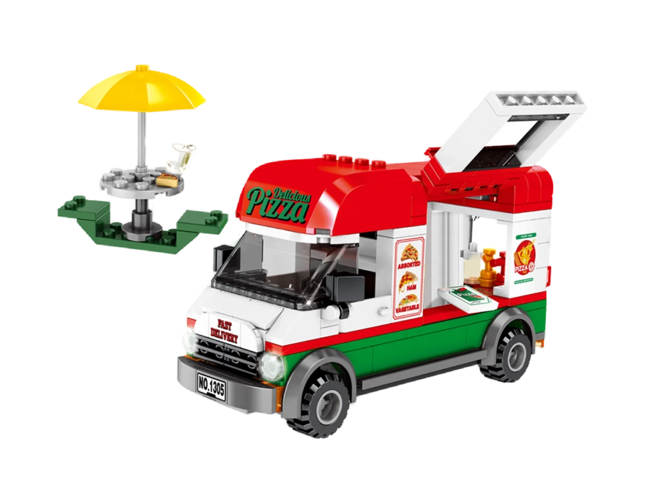 sembo-pizza-mobile-truck-technic-601305-seitlich-vorn