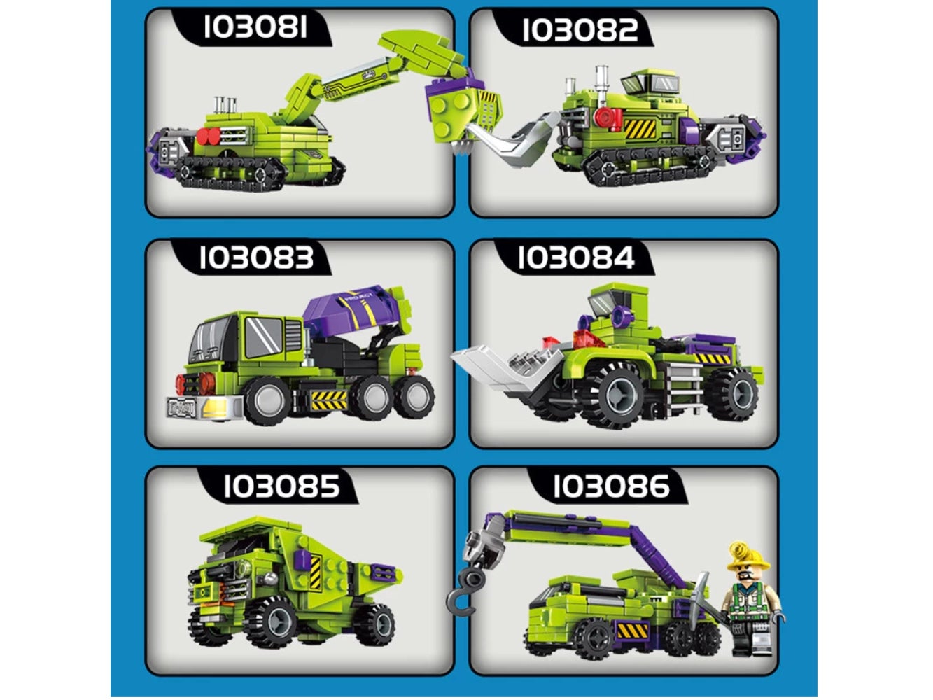 Foto: Klemmbaustein Sembo Steel Mecha - 6 Combinations Of Accumulating Hercules Technic (103081-103086)