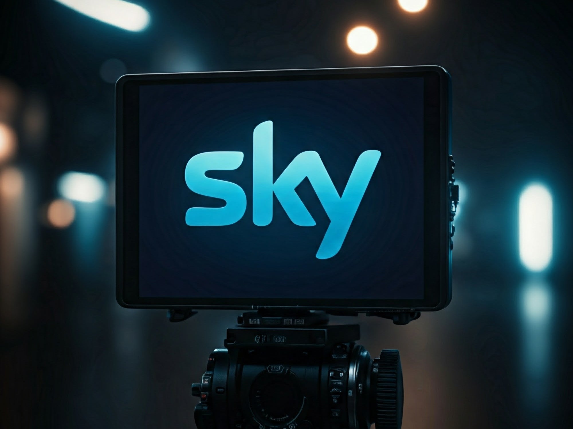 Sky-Logo auf einem Kamera-Display